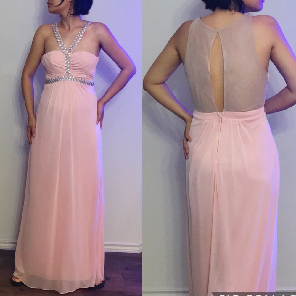 Light Pink Bridesmaid Prom Dress